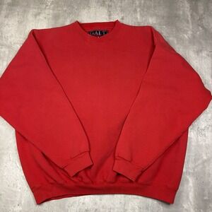 Vintage Galt Sand Sweatshirt Mens XL Red Crewneck Blank Heavy USA 90s Athletic